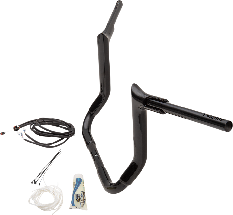 FAT BAGGERS INC. Handlebar Kit - Pointed Top - 12" - Black 809212-B