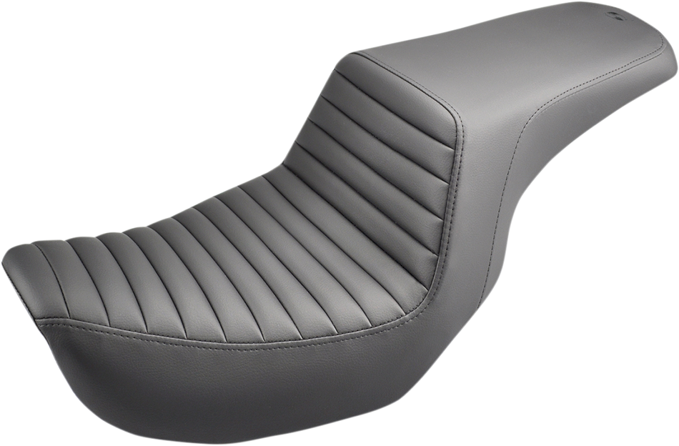 SADDLEMEN Step-Up Seat - Front Tuck-n-Roll - Black - Dyna 806-04-171