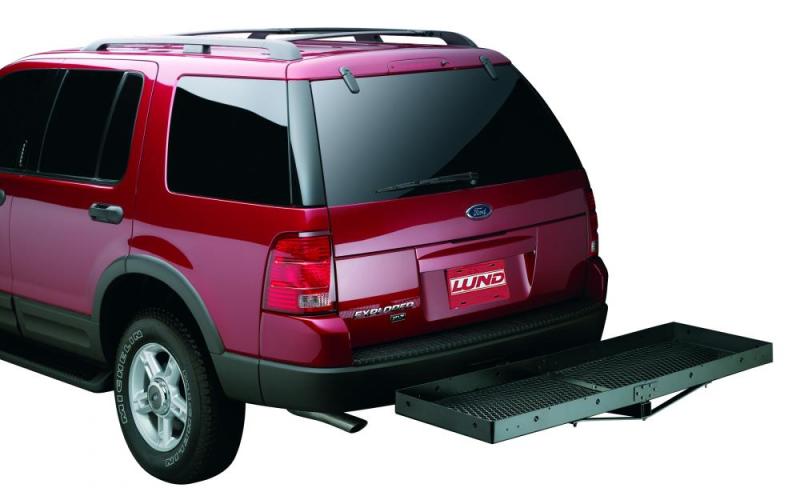 Lund Universal 20in X 60in Basic Cargo Carrier For 2in Hitches - Black 601010