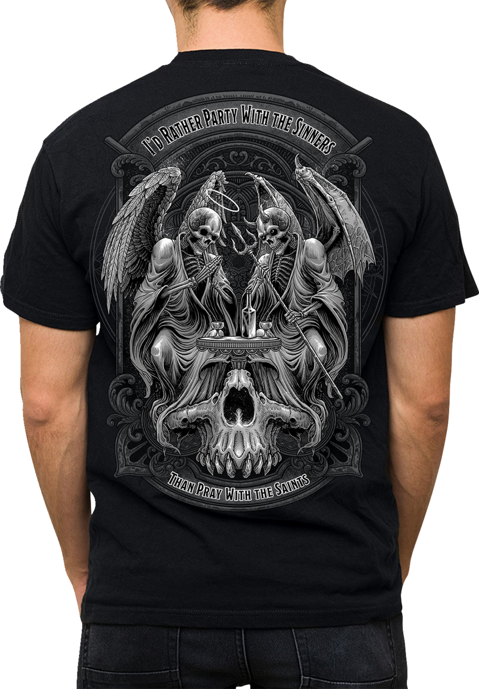 LETHAL THREAT Party with the Sinners T-Shirt - Black - 3XL LT20905XXXL