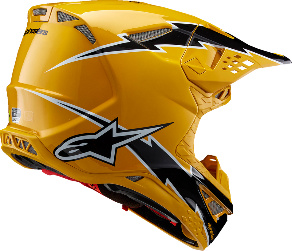 ALPINESTARS Supertech M10 Helm - Ampress - MIPS® - Schwarz glänzend/Gelb - Medium 8300823-1414-M