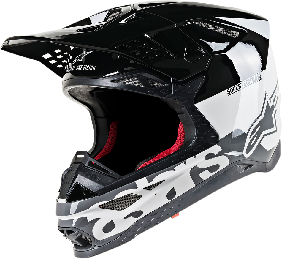 ALPINESTARS Supertech M8 Helmet - Radium - MIPS - White/Black/Mid Gray Glossy - 2XL 8301519-2182-2X