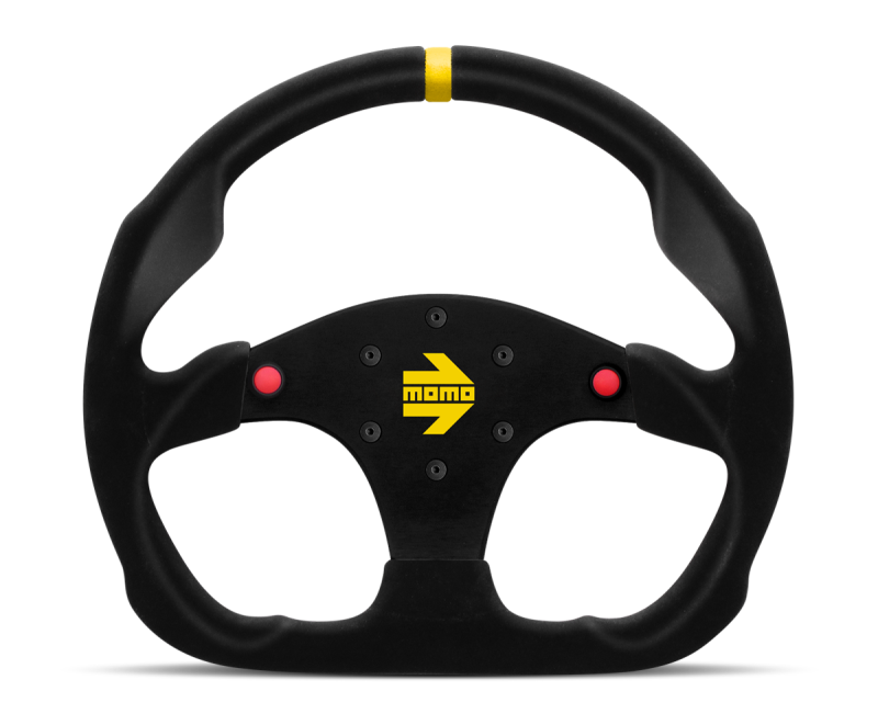 Momo MOD30 Buttons Steering Wheel 320 mm -  Black Suede/Black Spokes/1 Stripe R1960/32SHB