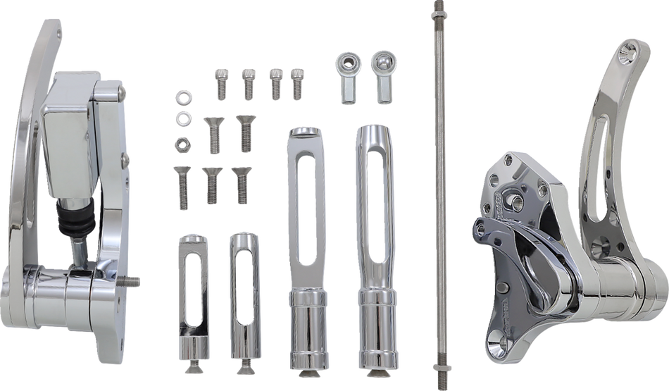 ACCUTRONIX Forward Control - Slotted - Chrome FC103-SSC