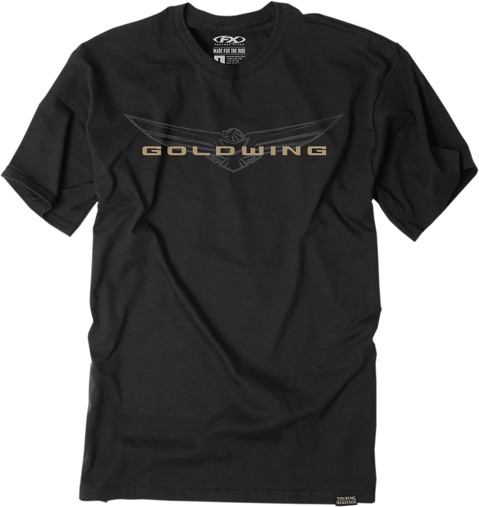 FACTORY EFFEX Goldwing Sketched T-Shirt- Black - Large 25-87814