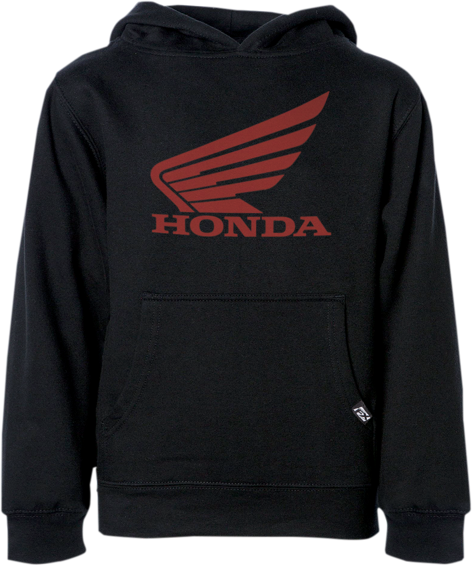 FACTORY EFFEX Youth Honda Wing Pullover Hoodie - Black - Large 25-88344