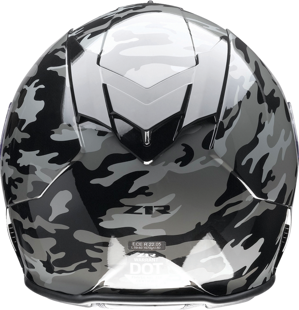 Z1R Warrant Helm - Camo - Schwarz/Grau - XS 0101-14365 