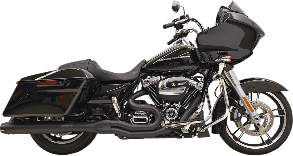 BASSANI XHAUST B4 2:1 Exhaust - Black - Straight Can 1F58RB