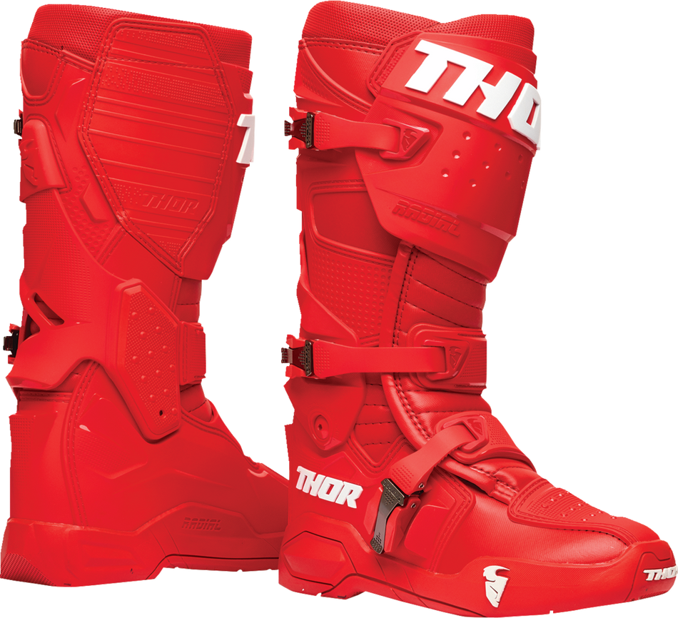 THOR Radial Boots - Red - Size 7 3410-2736