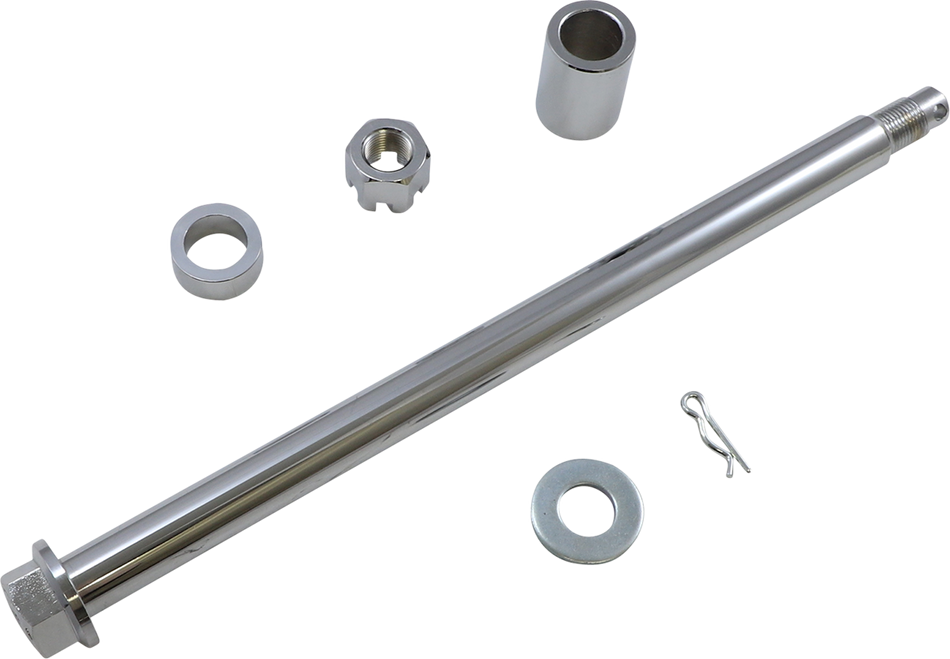 DRAG SPECIALTIES Axle Kit - Rear - Chrome - '00-'01 FLT W16-0348