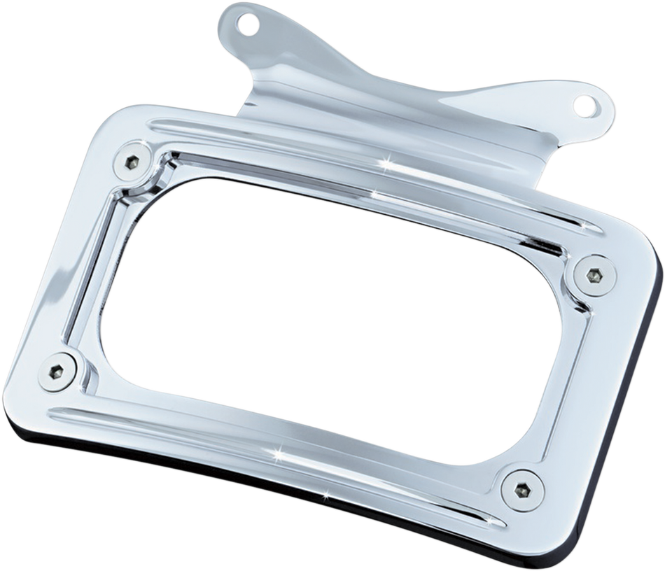 KURYAKYN Curved License Plate Mount - Chrome 3157