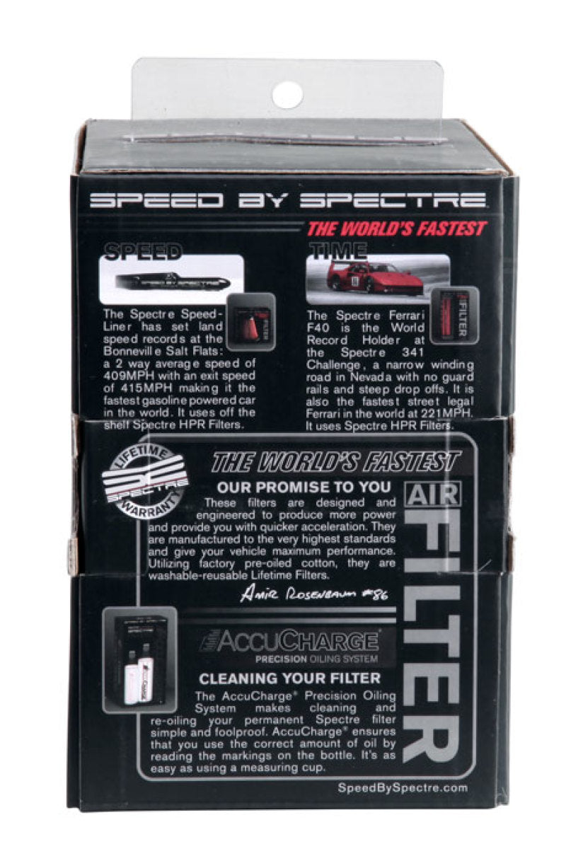 Spectre Adjustable Conical Air Filter 2-1/2in. Tall (Fits 3in. / 3-1/2in. / 4in. Tubes) - Red 8162