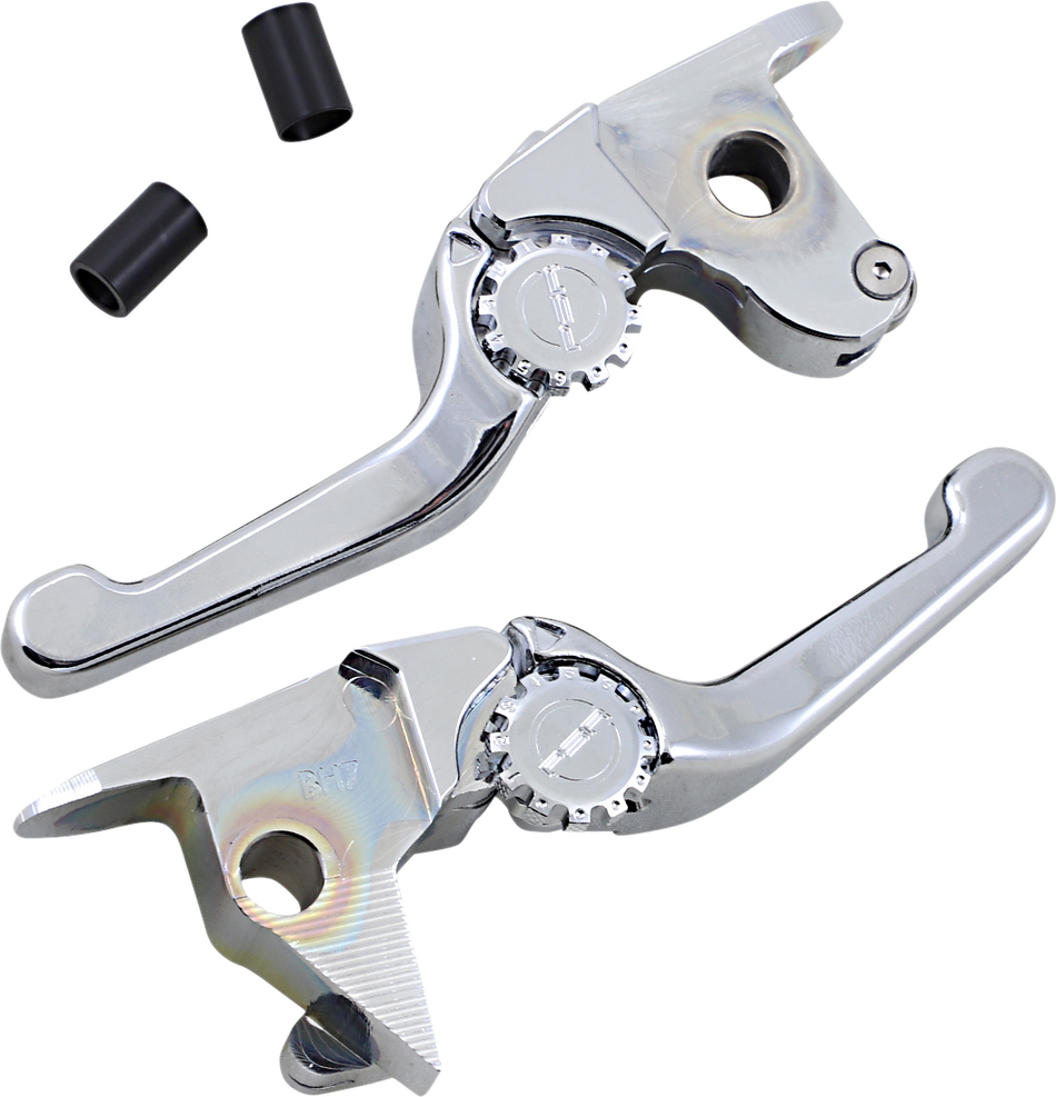 POWERSTANDS RACING Lever Set - Anthem - Shorty - Chrome 12-01664-20