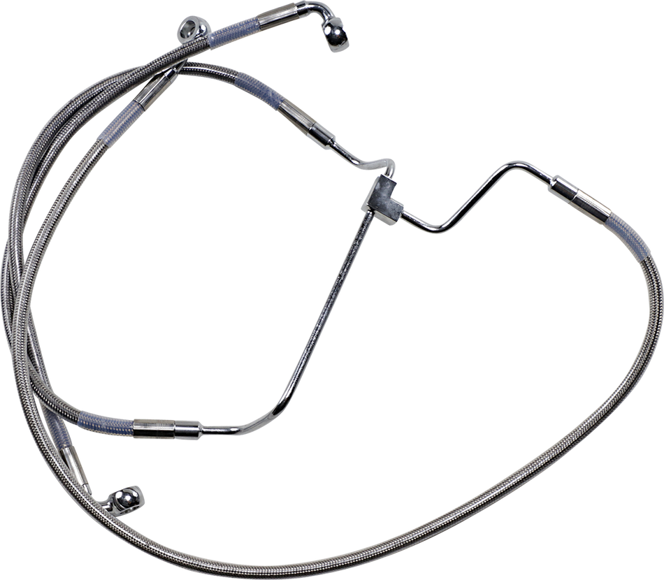 DRAG SPECIALTIES Brake Line - +4" - Stainless Steel 614085-4