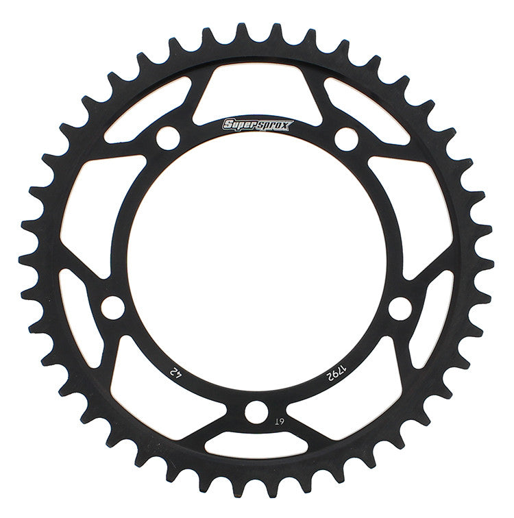 SUPERSPROX Rear Sprocket Steel 42t-525 Blk Suz/Tri RFE-1792-42-BLK