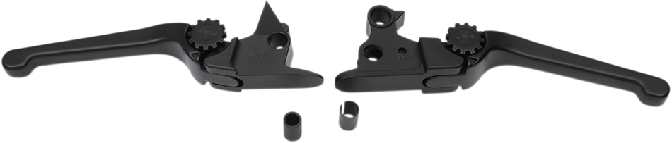 POWERSTANDS RACING Lever Set - Anthem - Harley Davidson - Black 12-00656-22