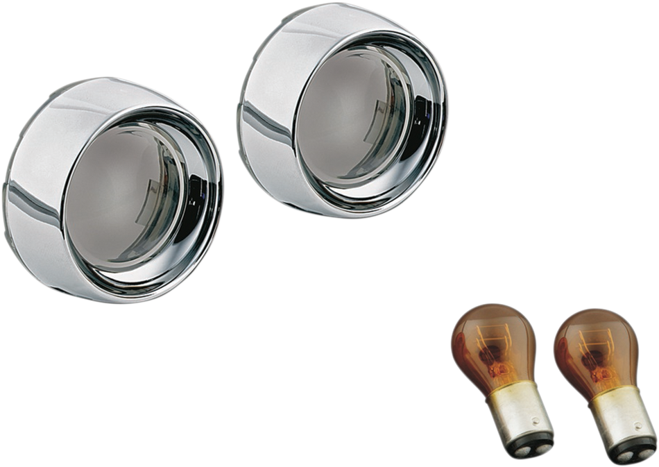 KURYAKYN Deep Dish Bezels with Lens - Amber Bulbs 2270