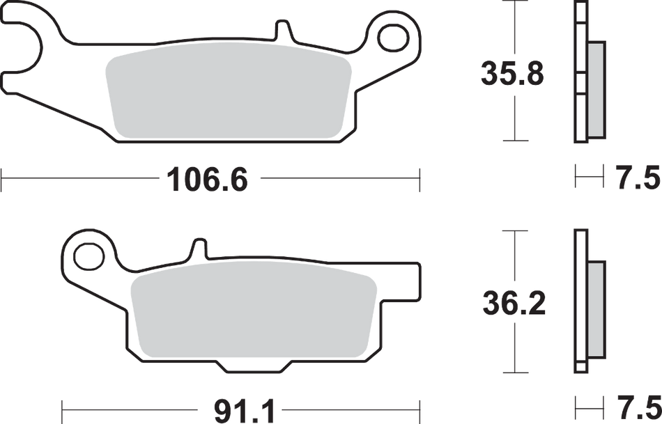 SBS Off-Road Sintered Brake Pads - Yamaha 849SI