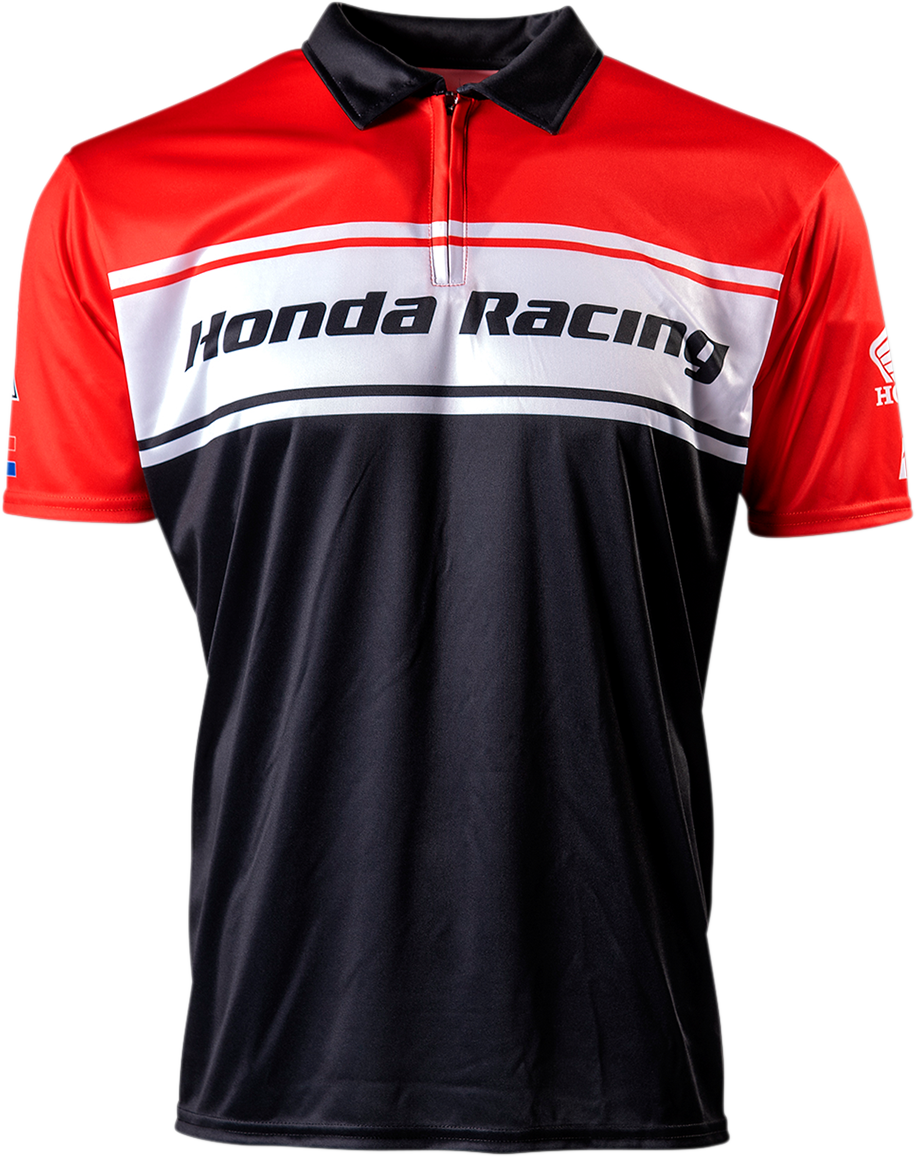 FACTORY EFFEX Honda Team Pit Shirt - Red/Black - Large 23-85304