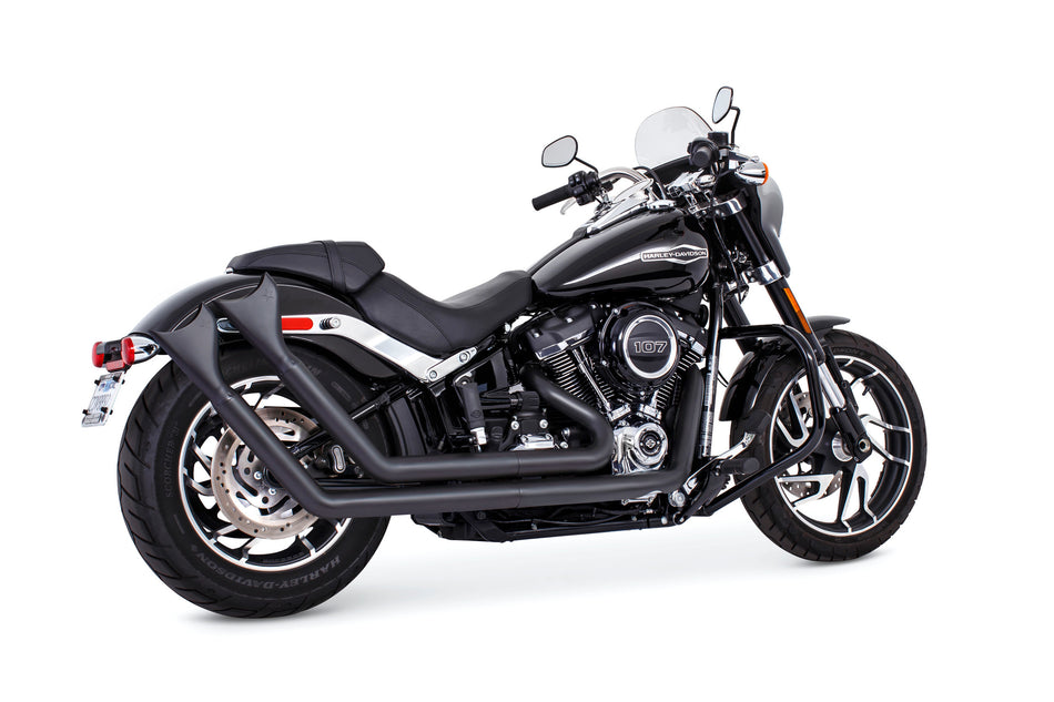 FREEDOM Upsweep W/Fishtails Black M8 Softail HD00765