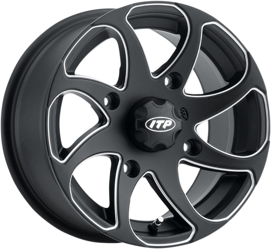 ITP Wheel - Twister - Directional - Front/Rear | Right - Milled Black - 14x7 - 4/156 - 5+2 1422329727BR