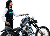 BILTWELL Camiseta raglán 1985 para mujer - Negro/Blanco - Mediana 8144-060-003 