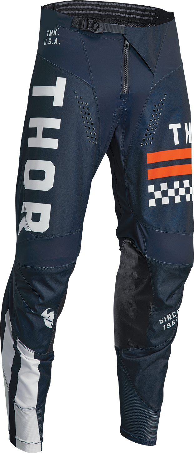 THOR Youth Pulse Combat Pants - Midnight/White/Orange - 22 2903-2251