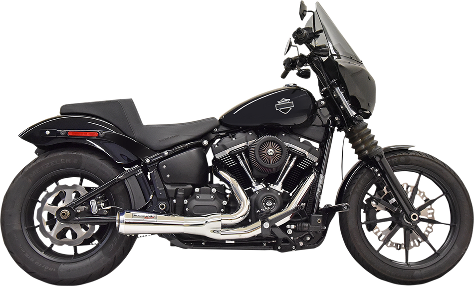 BASSANI XHAUST 2:1 Short Exhaust - Chrome Softail 2018-2021 1S73