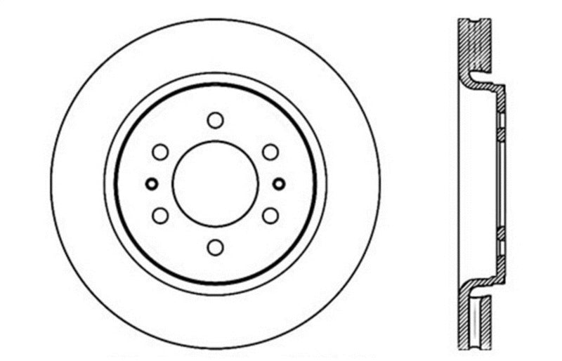 StopTech Slotted & Drilled Sport Brake Rotor 127.65119R