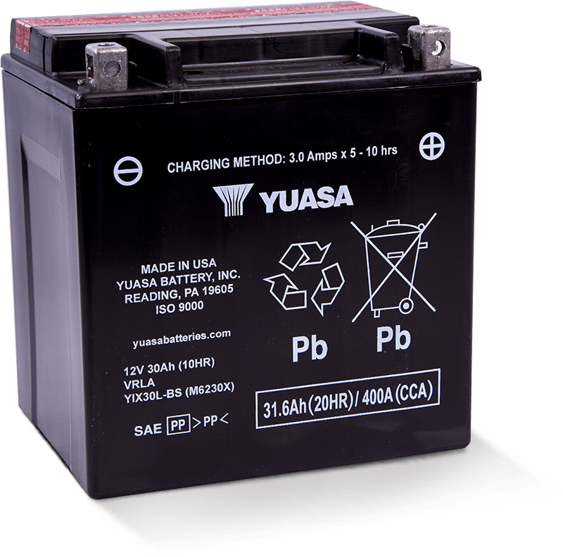 Yuasa YIX30L-BS High Performance Maintenance Free AGM 12 Volt Battery (Bottle Supplied) YUAM6230X