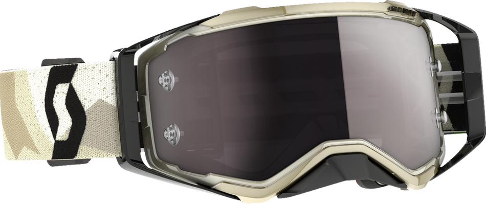 SCOTT Prospect Schutzbrille - Camo Beige/Schwarz - Silver Chrome Works 272821-7431269 