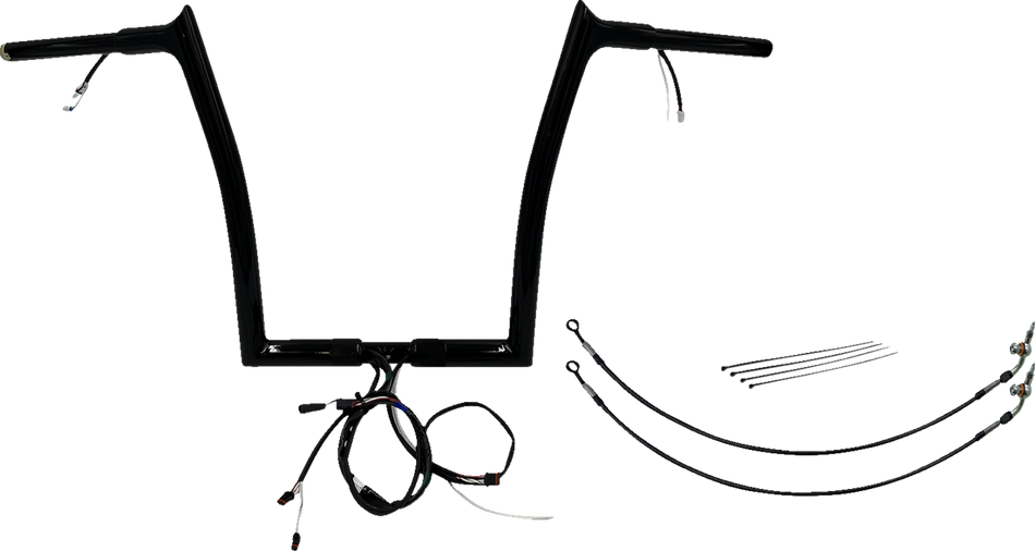 FAT BAGGERS INC. Handlebar Kit - Pointed Top - 14" - Black 902914-B