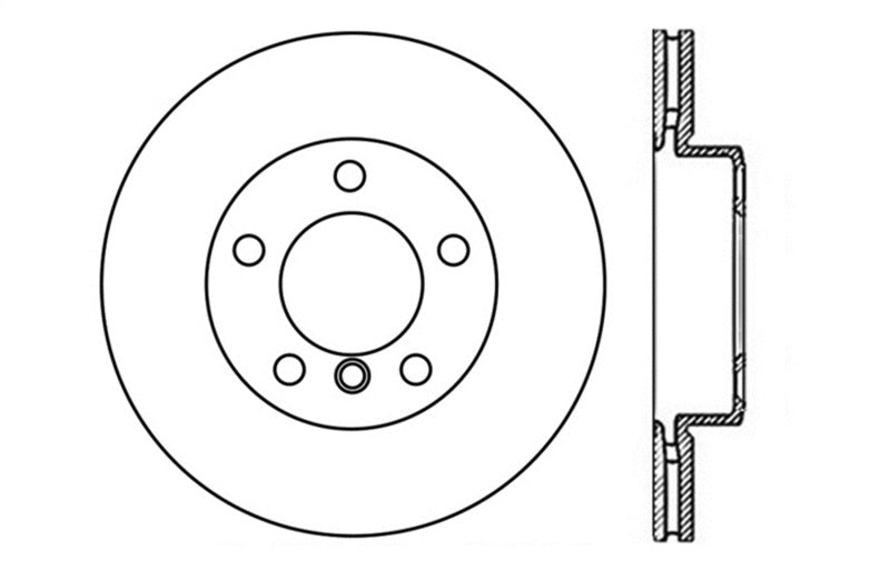 StopTech 9/07-09 BMW 328 Slotted & Drilled Left Front Rotor 127.34108L