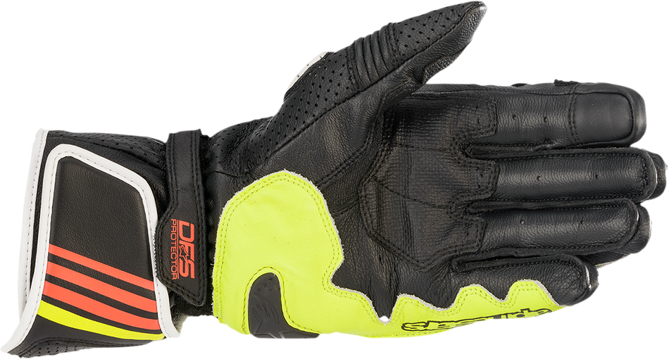 Guantes ALPINESTARS GP Plus R v2 - Gris metalizado/Negro/Amarillo fluo/Rojo fluo - 2XL 3556520-9135-2X 