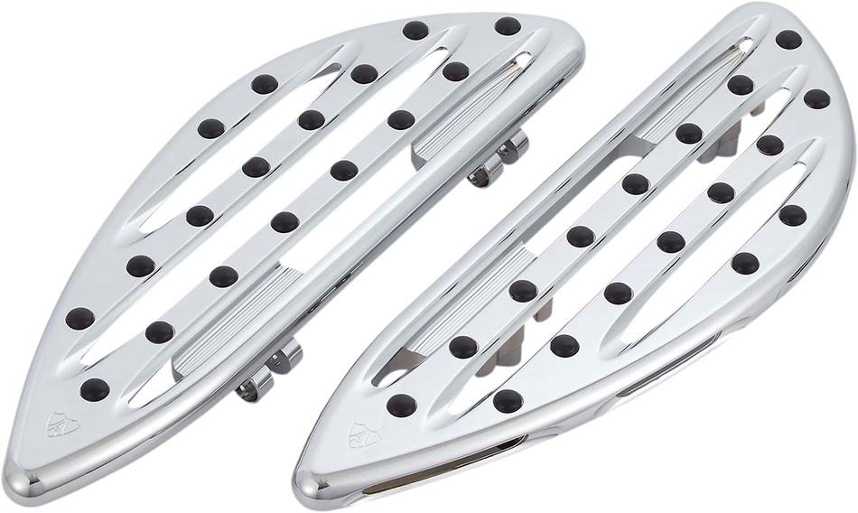 ARLEN NESS Driver Floorboards - Deep Cut - Chrome 410-004