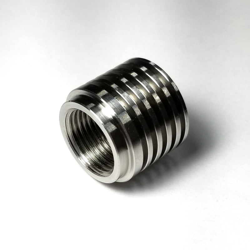 Stainless Bros M18x1.5 O2 Sensor Bung with Built in Heat Sink 604-00100-9000