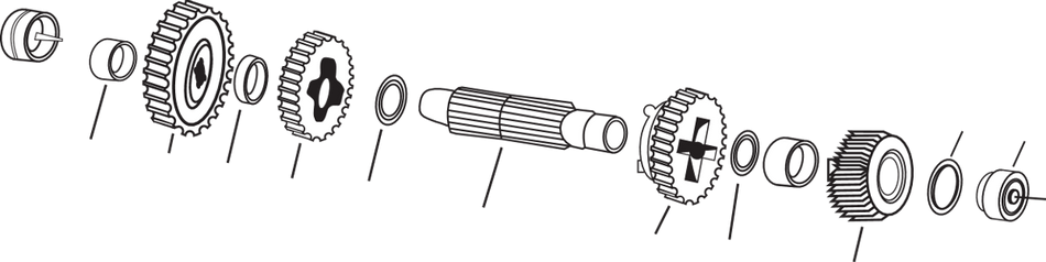 EASTERN MOTORCYCLE PARTS Distanzstücke für 4-Gang-Getriebe – XL A-35809-58 