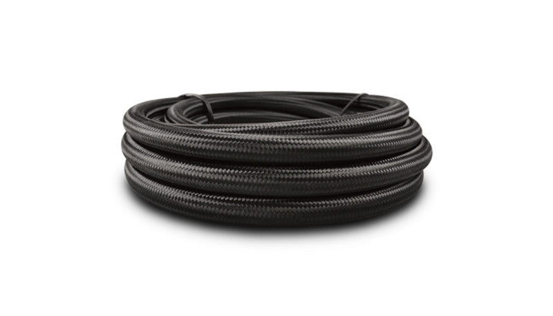 Vibrant Black Nylon Braided Flex Hose AN -10 Hose ID 0.56in (150ft Roll) 12010