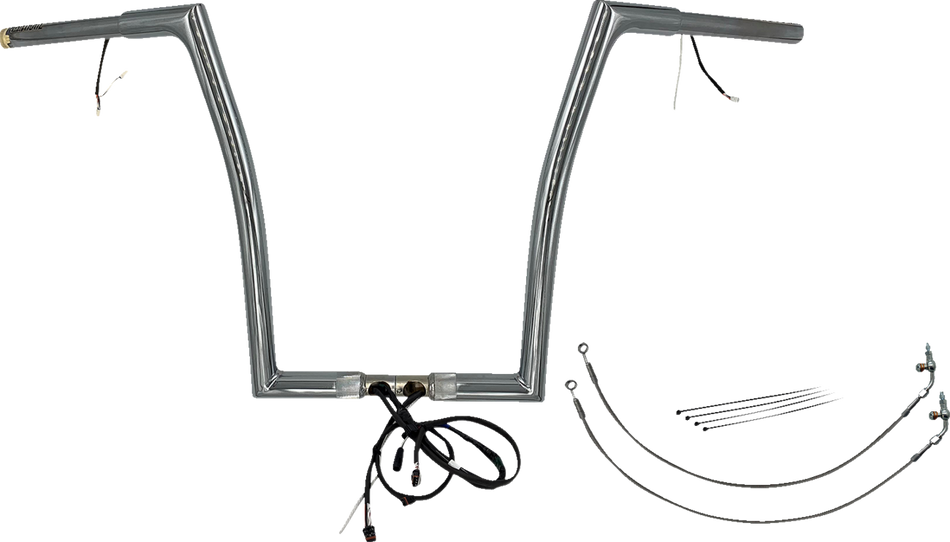 FAT BAGGERS INC. Handlebar Kit - Flat Top - 16" - Chrome 701916