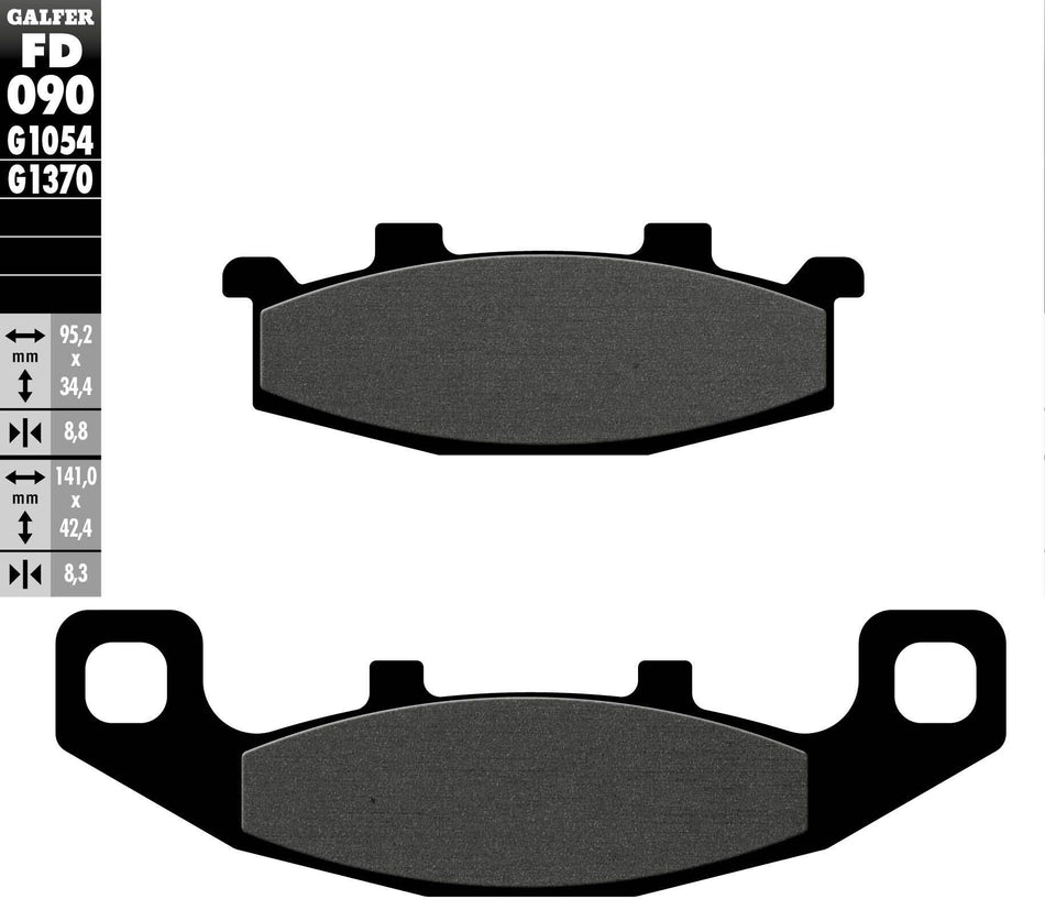 GALFER Brake Pads Semi Metallic Fd090g1054 FD090G1054