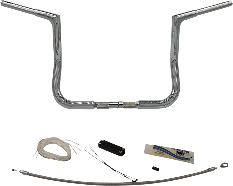 FAT BAGGERS INC. Handlebar Kit - Flat Top - 12" - Chrome 709112