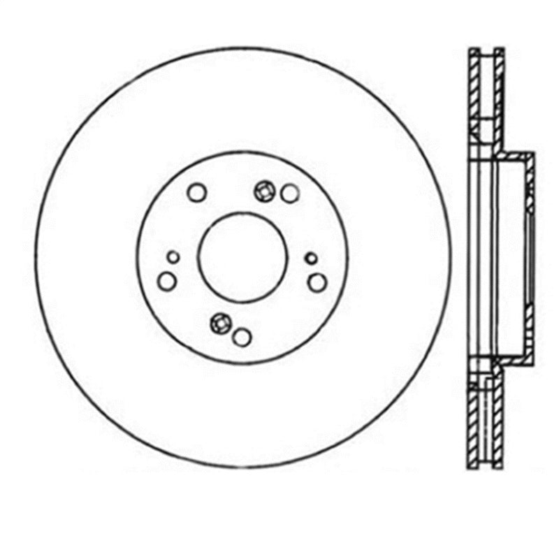 StopTech Power Slot Slotted 06-08 Honda Civic Si Front Right Rotor 126.40057SR