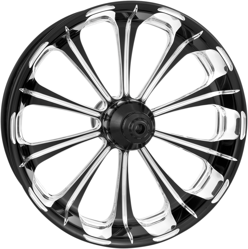 PERFORMANCE MACHINE (PM) Wheel - Revolution - Rear/Single Disc - No ABS - Platinum Cut" - 18"x5.50" - '09+ FLT 12707814PRELBMP