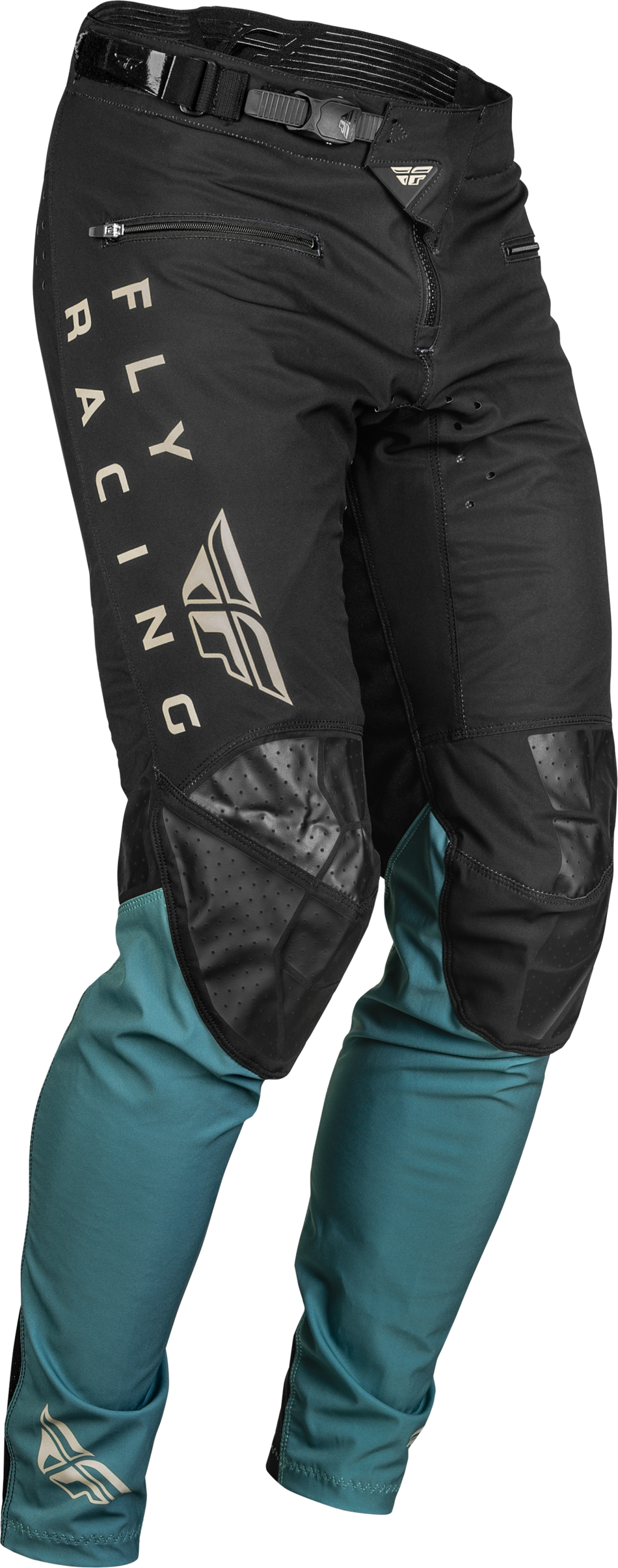 FLY RACING Youth Radium Bicycle Pants Black/Evergreen/Sand Sz 18 376-04118