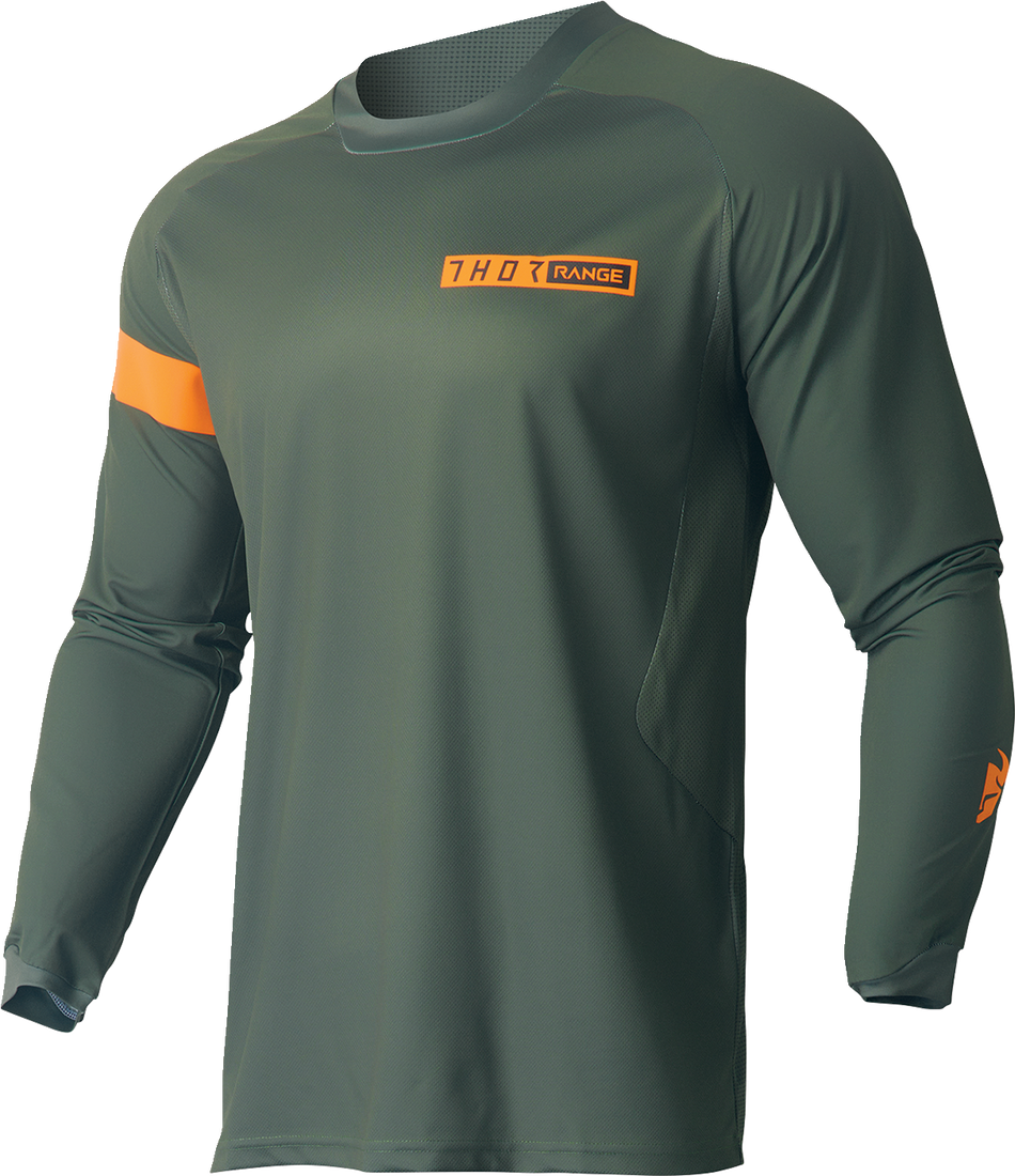 THOR Range Jersey - Army Green/Orange - XL 2910-7485