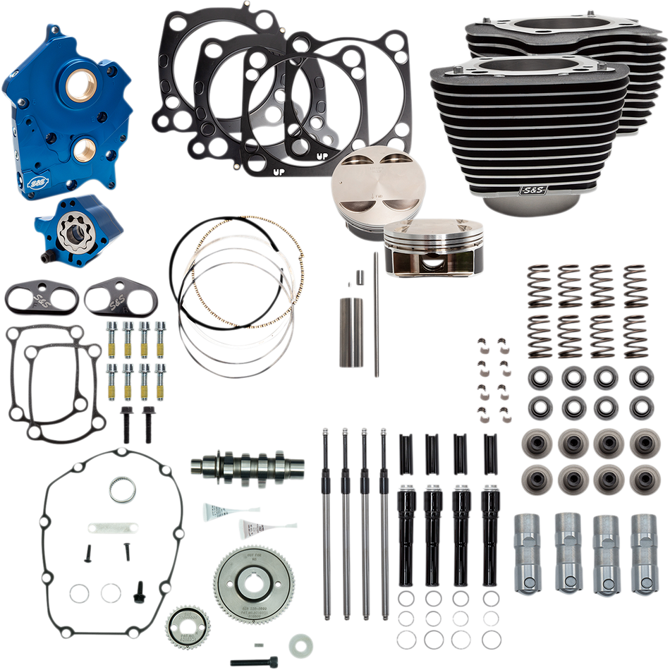 S&S CYCLE Power Package - Gear Drive - Water Cooled - Highlighted Fins - M8 NOT RECOMMENDED F/TRIKES 310-1055A