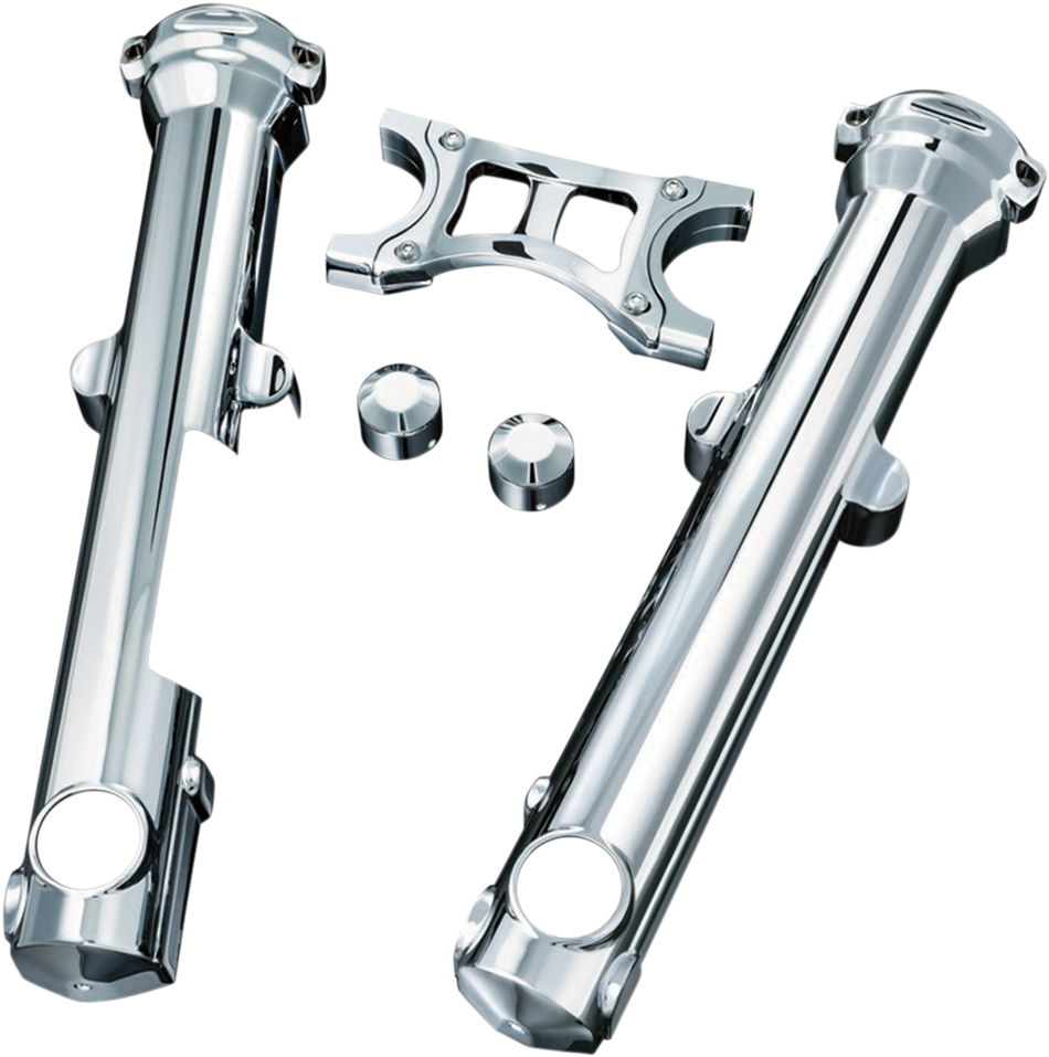 KURYAKYN Fork Skins - Chrome - '04-'13 XL 7202