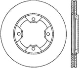 StopTech Power Slot 84-85 Nissan 300ZX Slotted & Drilled Right Front Rotor 127.42034R