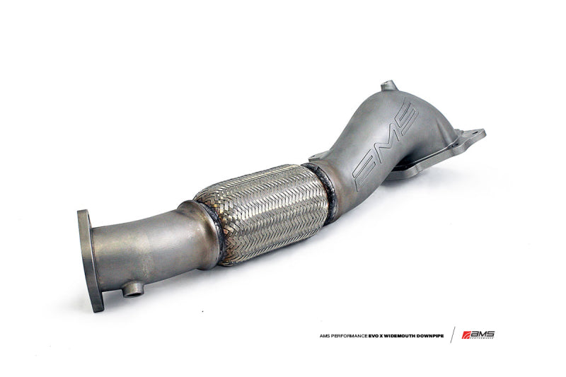 AMS Performance 08-15 Mitsubishi EVO X Widemouth Downpipe w/Turbo Outlet Pipe AMS.04.05.0001-1