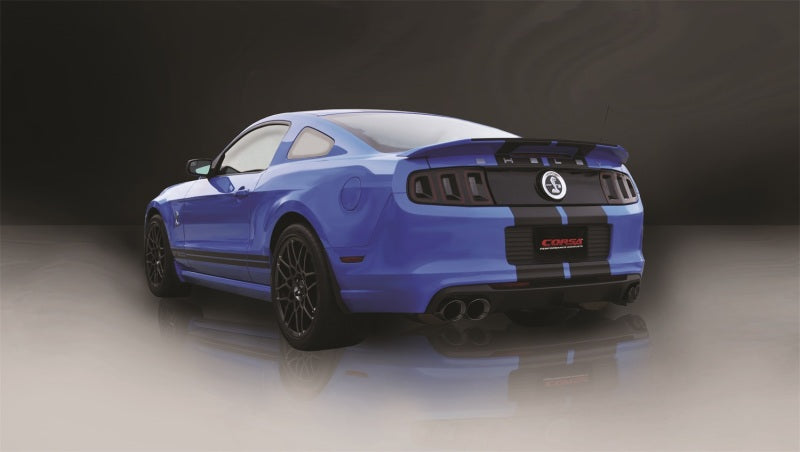 Corsa 13-13 Ford Mustang Shelby GT500 5.8L V8 Black Sport Axle-Back Exhaust 14321BLK